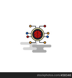 Flat Processor Icon. Vector