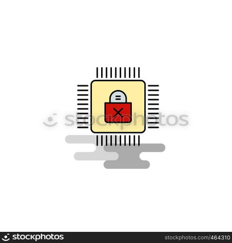 Flat Processor Icon. Vector