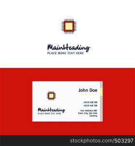 Flat Processor Logo and Visiting Card Template. Busienss Concept Logo Design