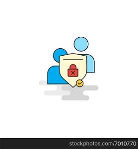 Flat Protected chat Icon. Vector