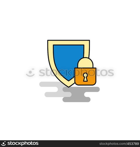 Flat Protected Icon. Vector