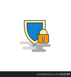 Flat Protected Icon. Vector