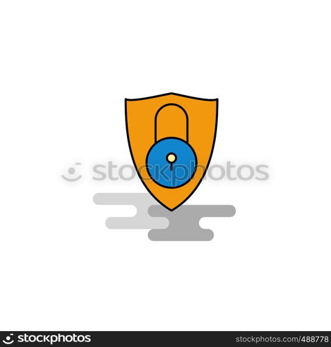 Flat Protected Icon. Vector