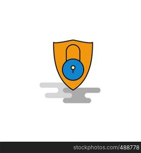 Flat Protected Icon. Vector
