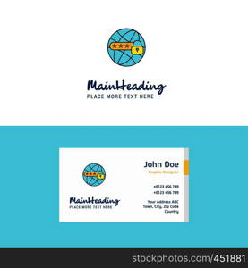 Flat Protected internet Logo and Visiting Card Template. Busienss Concept Logo Design