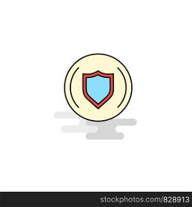 Flat Protected sheild Icon. Vector