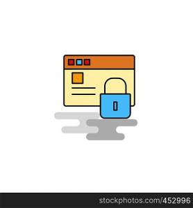 Flat Protected website Icon. Vector