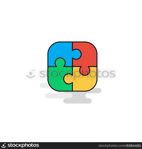 Flat Puzzle game Icon. Vector