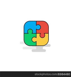 Flat Puzzle game Icon. Vector
