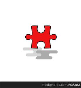 Flat Puzzle piece Icon. Vector