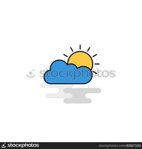 Flat Raining Icon. Vector