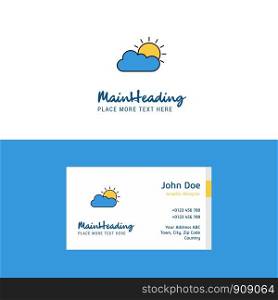 Flat Raining Logo and Visiting Card Template. Busienss Concept Logo Design