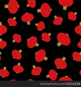 Flat red hanging Chinese lanternseamless pattern background for Chinese New Year celebration. Vector Illustration. Flat red hanging Chinese lanternseamless pattern background for Chinese New Year celebration. Vector Illustration EPS10