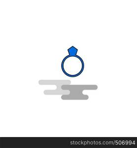 Flat Ring Icon. Vector