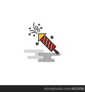 Flat Rocket Icon. Vector