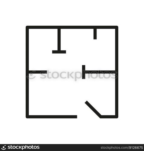 Flat room plan icon. Apartment interior. Business concept. Vector illustration. EPS 10.. Flat room plan icon. Apartment interior. Business concept. Vector illustration.