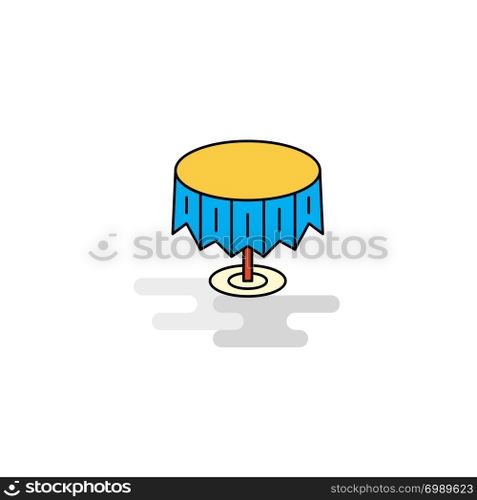 Flat Round table Icon. Vector