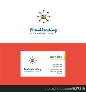 Flat Router Logo and Visiting Card Template. Busienss Concept Logo Design