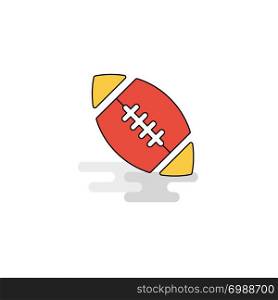 Flat Rugby ball Icon. Vector
