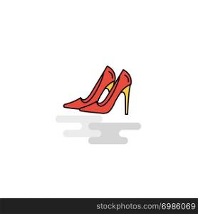 Flat Sandals Icon. Vector