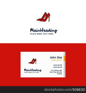 Flat Sandals Logo and Visiting Card Template. Busienss Concept Logo Design