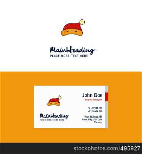 Flat Santa clause cap Logo and Visiting Card Template. Busienss Concept Logo Design