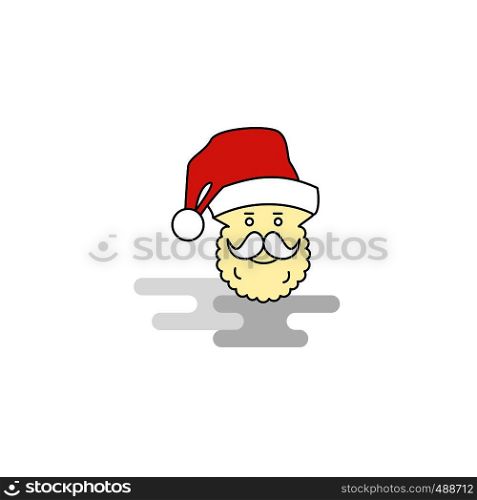 Flat Santa clause Icon. Vector