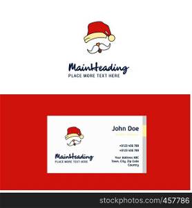 Flat Santa clause Logo and Visiting Card Template. Busienss Concept Logo Design
