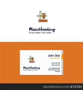 Flat Science lab Logo and Visiting Card Template. Busienss Concept Logo Design