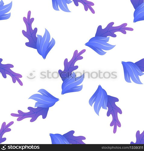 Flat Seamless Pattern with Exotic Foliage on White. Transparent Background with Plants Leaves, Tropical Stems and Trees Brunches Leafage. Vector Repeat Illustration. Cartoon Design. Surface Textures. Flat Seamless Pattern with Exotic Foliage on White