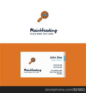 Flat Search goods online Logo and Visiting Card Template. Busienss Concept Logo Design