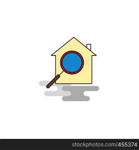 Flat Search house Icon. Vector