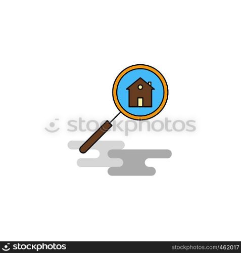 Flat Search house Icon. Vector