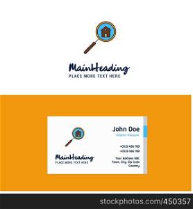 Flat Search house Logo and Visiting Card Template. Busienss Concept Logo Design