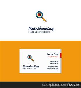 Flat Search item Logo and Visiting Card Template. Busienss Concept Logo Design