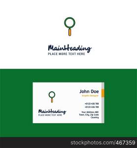 Flat Search Logo and Visiting Card Template. Busienss Concept Logo Design