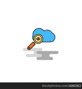 Flat Search on cloud Icon. Vector