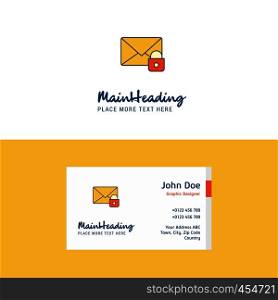 Flat Secure mail Logo and Visiting Card Template. Busienss Concept Logo Design