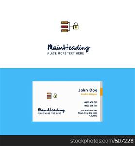 Flat Secure network Logo and Visiting Card Template. Busienss Concept Logo Design