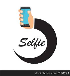 Flat Selfie Icon Vector Illustration EPS10. Flat Selfie Icon Vector Illustration
