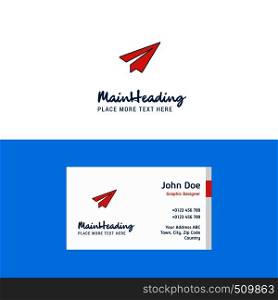 Flat Send button Logo and Visiting Card Template. Busienss Concept Logo Design