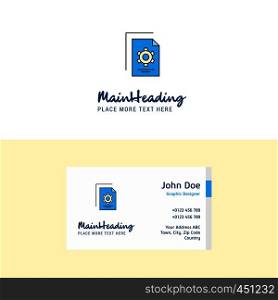 Flat Setting document Logo and Visiting Card Template. Busienss Concept Logo Design