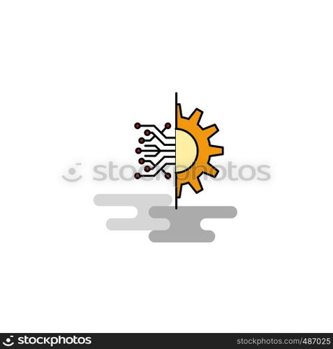 Flat Setting Icon. Vector