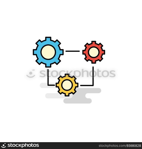 Flat Setting Icon. Vector