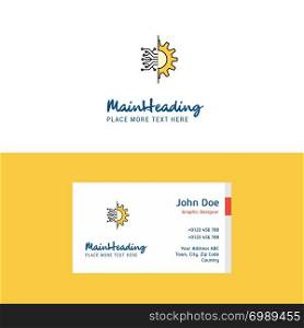 Flat Setting Logo and Visiting Card Template. Busienss Concept Logo Design
