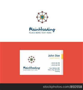 Flat Sheild protected Logo and Visiting Card Template. Busienss Concept Logo Design