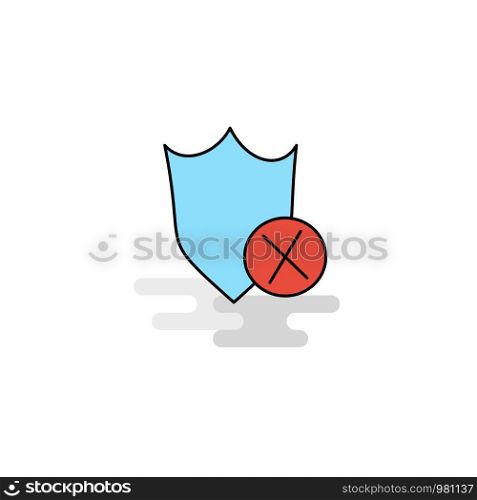 Flat Shield Icon. Vector