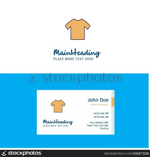 Flat Shirt Logo and Visiting Card Template. Busienss Concept Logo Design