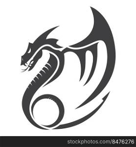 flat simple dragon vector illustrations logo designs