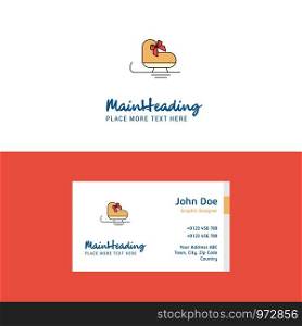 Flat Skates Logo and Visiting Card Template. Busienss Concept Logo Design